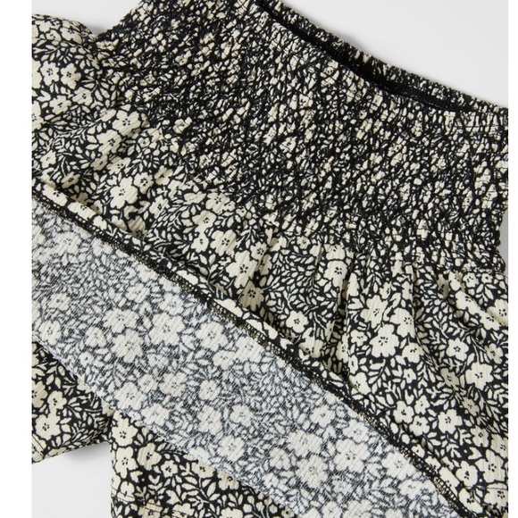 NWT Zara 13-14Y floral textured skort with smocking and ruffles - Picture 3 of 3